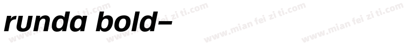 runda bold字体转换